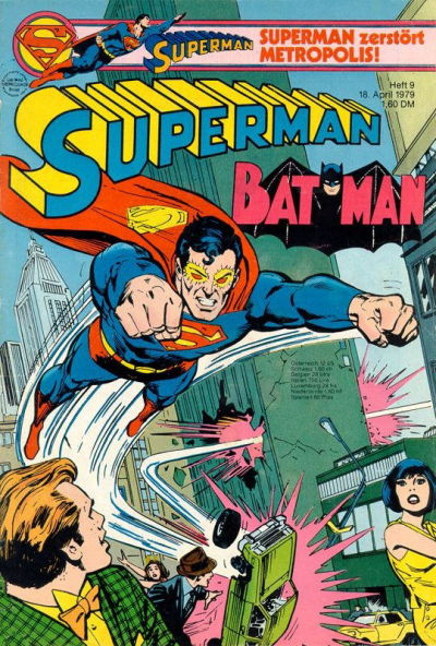 Cover for Superman (Egmont Ehapa, 1966 series) #9/1979