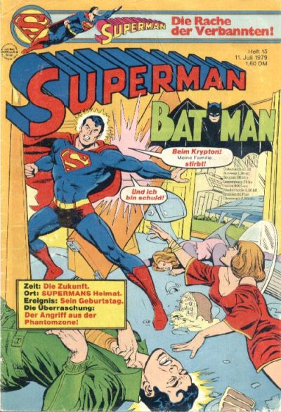 Cover for Superman (Egmont Ehapa, 1966 series) #15/1979