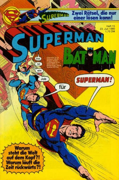 Cover for Superman (Egmont Ehapa, 1966 series) #15/1980