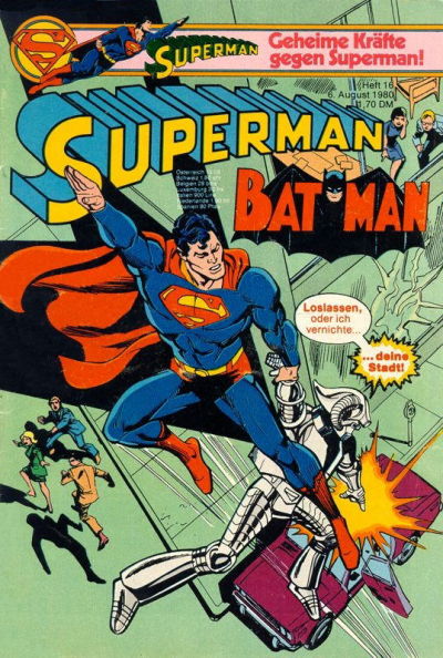 Cover for Superman (Egmont Ehapa, 1966 series) #16/1980