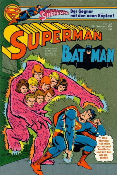 Cover for Superman (Egmont Ehapa, 1966 series) #22/1980