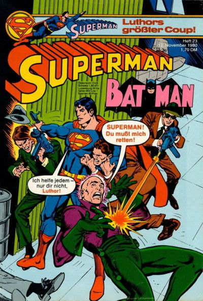 Cover for Superman (Egmont Ehapa, 1966 series) #23/1980