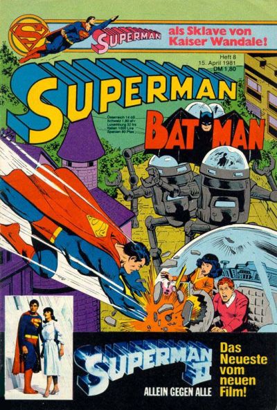 Cover for Superman (Egmont Ehapa, 1966 series) #8/1981