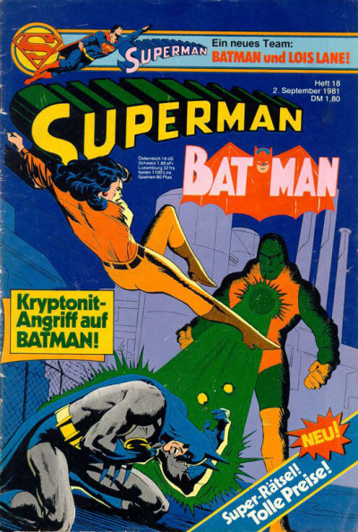 Cover for Superman (Egmont Ehapa, 1966 series) #18/1981
