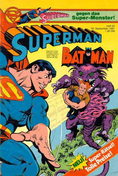 Cover for Superman (Egmont Ehapa, 1966 series) #20/1981