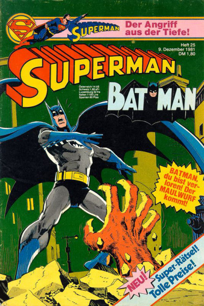 Cover for Superman (Egmont Ehapa, 1966 series) #25/1981