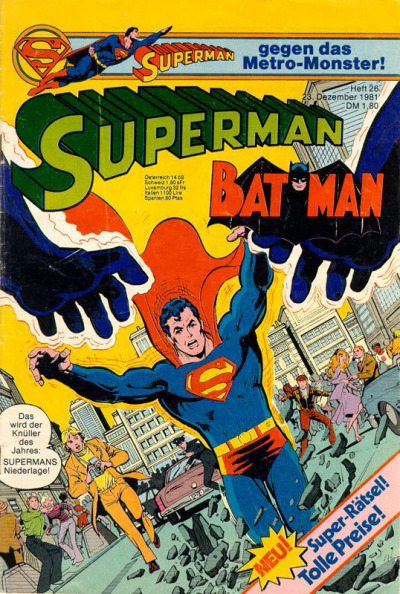Cover for Superman (Egmont Ehapa, 1966 series) #26/1981