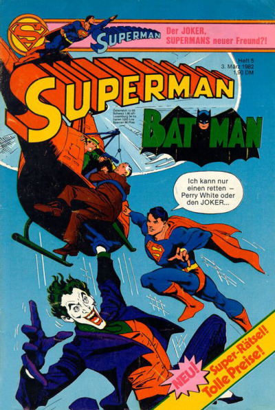 Cover for Superman (Egmont Ehapa, 1966 series) #5/1982