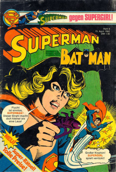 Cover for Superman (Egmont Ehapa, 1966 series) #8/1982