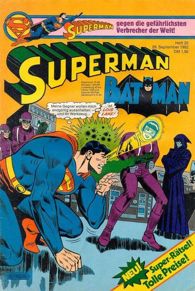 Cover for Superman (Egmont Ehapa, 1966 series) #20/1982