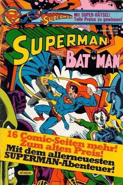 Cover for Superman (Egmont Ehapa, 1966 series) #25/1982