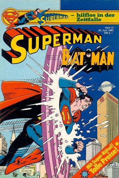 Cover for Superman (Egmont Ehapa, 1966 series) #13/1983