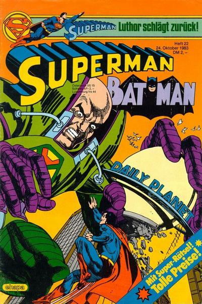 Cover for Superman (Egmont Ehapa, 1966 series) #22/1983