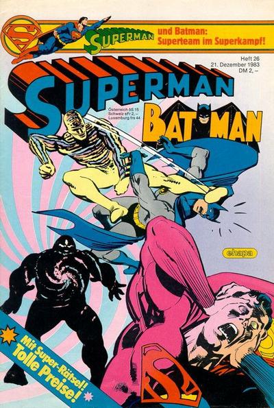Cover for Superman (Egmont Ehapa, 1966 series) #26/1983
