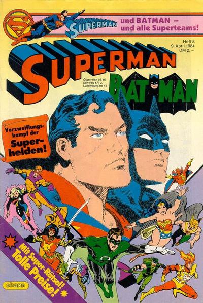Cover for Superman (Egmont Ehapa, 1966 series) #8/1984