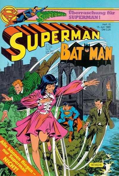 Cover for Superman (Egmont Ehapa, 1966 series) #15/1985