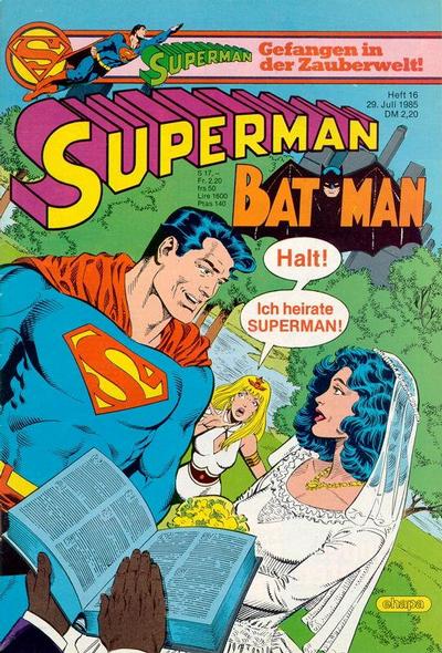 Cover for Superman (Egmont Ehapa, 1966 series) #16/1985