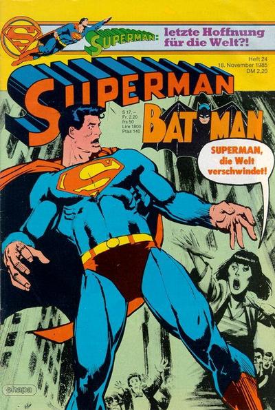 Cover for Superman (Egmont Ehapa, 1966 series) #24/1985