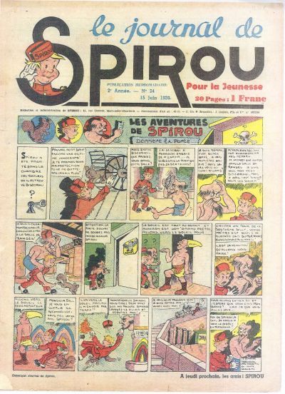 Cover for Le Journal de Spirou (Dupuis, 1938 series) #24/1939