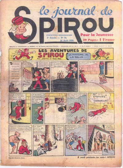Cover for Le Journal de Spirou (Dupuis, 1938 series) #34/1939