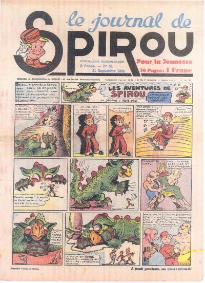 Cover for Le Journal de Spirou (Dupuis, 1938 series) #38/1939