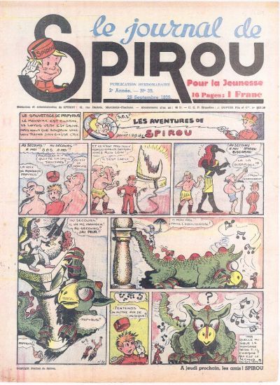 Cover for Le Journal de Spirou (Dupuis, 1938 series) #39/1939
