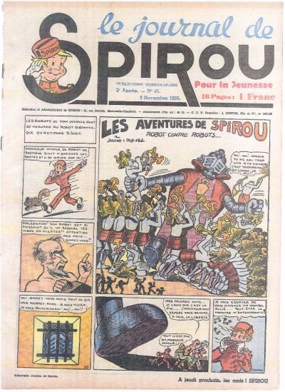 Cover for Le Journal de Spirou (Dupuis, 1938 series) #45/1939