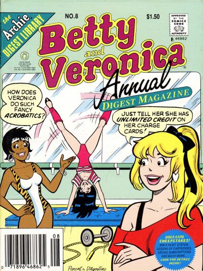 Cover for Betty and Veronica Annual Digest Magazine (Archie, 1989 series) #8