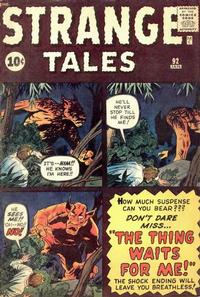 Cover Thumbnail for Strange Tales (Marvel, 1951 series) #92