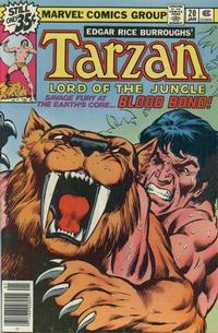 Cover for Tarzan (Marvel, 1977 series) #20
