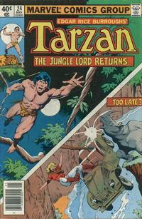 Cover for Tarzan (Marvel, 1977 series) #24 [Newsstand]