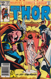 Cover for Thor (Marvel, 1966 series) #335 [Newsstand]