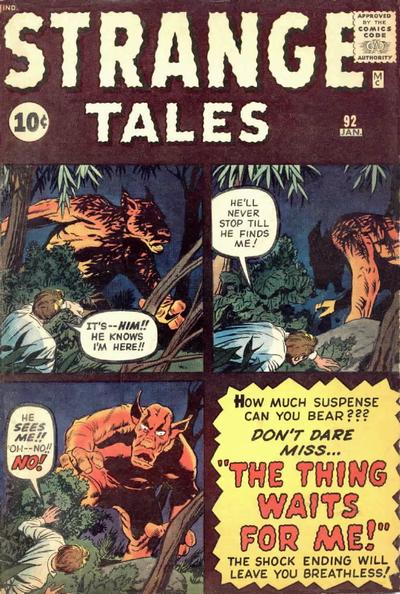 Cover for Strange Tales (Marvel, 1951 series) #92