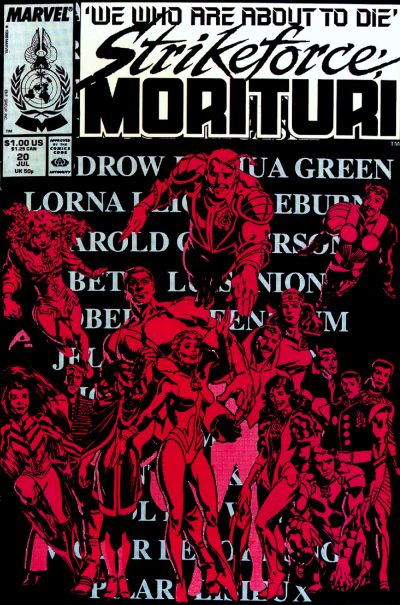 Cover for Strikeforce: Morituri (Marvel, 1986 series) #20