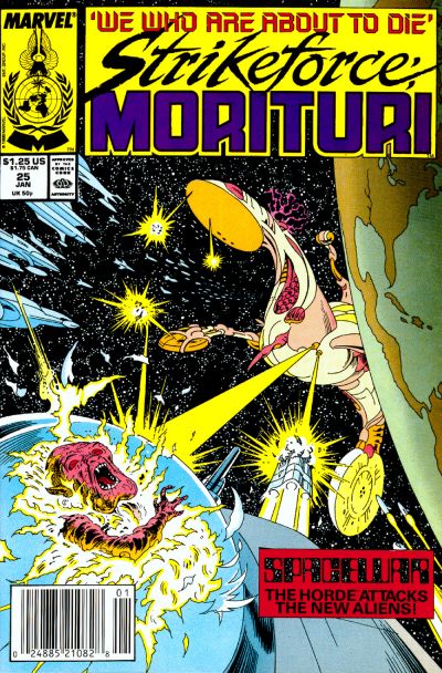 Cover for Strikeforce: Morituri (Marvel, 1986 series) #25