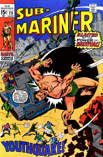 Cover for Sub-Mariner (Marvel, 1968 series) #28