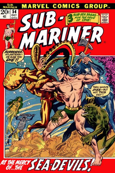 Cover for Sub-Mariner (Marvel, 1968 series) #54