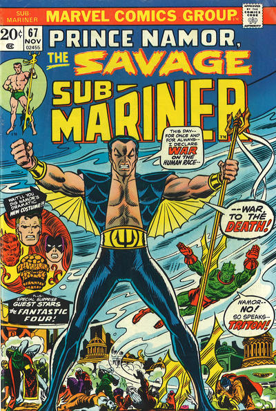 Cover for Sub-Mariner (Marvel, 1968 series) #67