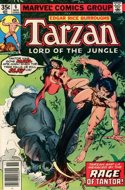 Cover for Tarzan (Marvel, 1977 series) #6
