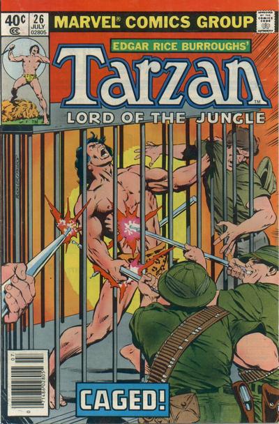 Cover for Tarzan (Marvel, 1977 series) #26 [Newsstand]