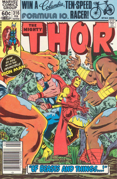 Cover for Thor (Marvel, 1966 series) #316 [Newsstand]