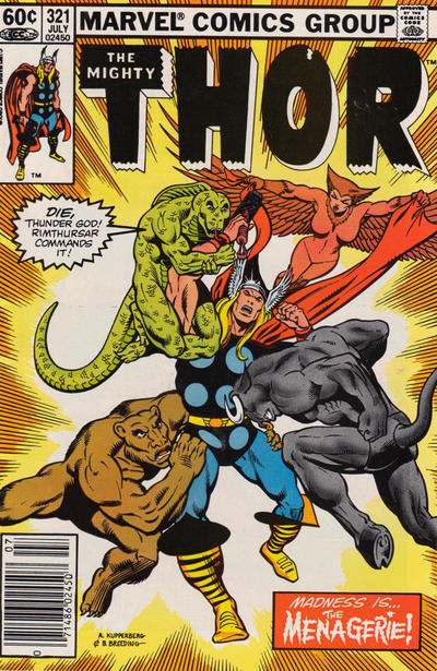 Cover for Thor (Marvel, 1966 series) #321 [Newsstand]