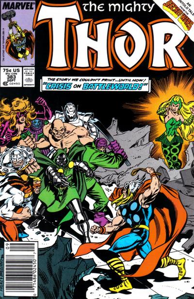 Cover for Thor (Marvel, 1966 series) #383 [Newsstand]