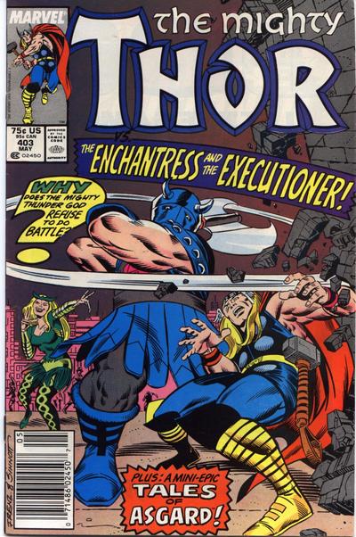 Cover for Thor (Marvel, 1966 series) #403 [Newsstand]