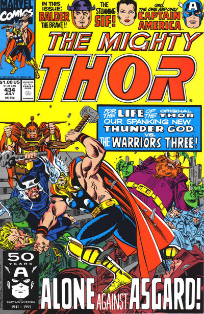Cover for Thor (Marvel, 1966 series) #434 [Direct]