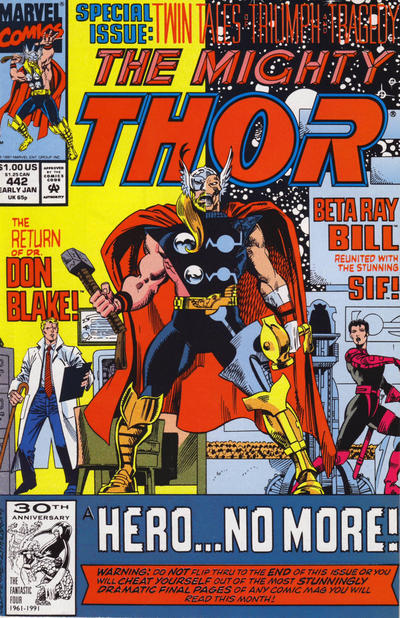 Cover for Thor (Marvel, 1966 series) #442 [Direct]