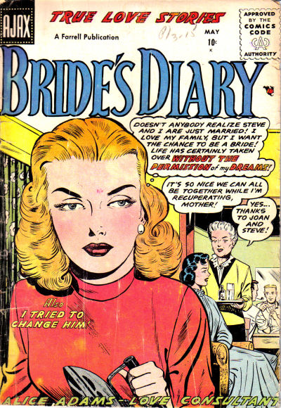 Cover for Bride's Diary (Farrell, 1955 series) #9