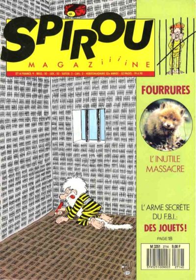 Cover for Spirou (Dupuis, 1947 series) #2714