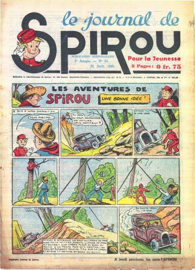 Cover for Le Journal de Spirou (Dupuis, 1938 series) #34/1940