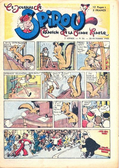 Cover for Le Journal de Spirou (Dupuis, 1938 series) #34/1945